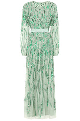 Isabella Green Embellished Maxi Dress